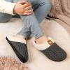imageULTRAIDEAS Womens Indoor Bedroom Slipper with Memory Foam Gift for Women WoolLike House Shoe with AntiSkid Rubber Sole for LadiesKnit Grey