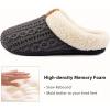 imageULTRAIDEAS Womens Indoor Bedroom Slipper with Memory Foam Gift for Women WoolLike House Shoe with AntiSkid Rubber Sole for LadiesKnit Grey