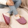 imageULTRAIDEAS Womens Indoor Bedroom Slipper with Memory Foam Gift for Women WoolLike House Shoe with AntiSkid Rubber Sole for LadiesPink