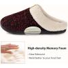imageULTRAIDEAS Womens Indoor Bedroom Slipper with Memory Foam Gift for Women WoolLike House Shoe with AntiSkid Rubber Sole for LadiesRed
