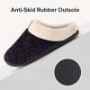 imageULTRAIDEAS Womens Indoor Bedroom Slipper with Memory Foam Gift for Women WoolLike House Shoe with AntiSkid Rubber Sole for LadiesViolet