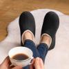 imageULTRAIDEAS Womens Indoor Loafer House Slippers with Memory Foam Ladies Warm Closed Back House Shoes with NonSlip Outdoor Rubber SoleBlack
