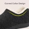 imageULTRAIDEAS Womens Indoor Loafer House Slippers with Memory Foam Ladies Warm Closed Back House Shoes with NonSlip Outdoor Rubber SoleBlack