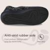 imageULTRAIDEAS Womens Indoor Loafer House Slippers with Memory Foam Ladies Warm Closed Back House Shoes with NonSlip Outdoor Rubber SoleBlack Grey Size 10