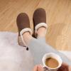 imageULTRAIDEAS Womens Indoor Loafer House Slippers with Memory Foam Ladies Warm Closed Back House Shoes with NonSlip Outdoor Rubber SoleBrown