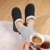 imageULTRAIDEAS Womens Indoor Loafer House Slippers with Memory Foam Ladies Warm Closed Back House Shoes with NonSlip Outdoor Rubber SoleCarbon Black