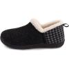 imageULTRAIDEAS Womens Indoor Loafer House Slippers with Memory Foam Ladies Warm Closed Back House Shoes with NonSlip Outdoor Rubber SoleCarbon Black