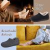 imageULTRAIDEAS Womens Indoor Loafer House Slippers with Memory Foam Ladies Warm Closed Back House Shoes with NonSlip Outdoor Rubber SoleDark Grey