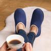 imageULTRAIDEAS Womens Indoor Loafer House Slippers with Memory Foam Ladies Warm Closed Back House Shoes with NonSlip Outdoor Rubber SoleNavy Blue
