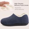 imageULTRAIDEAS Womens Indoor Loafer House Slippers with Memory Foam Ladies Warm Closed Back House Shoes with NonSlip Outdoor Rubber SoleNavy Blue