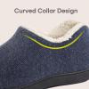 imageULTRAIDEAS Womens Indoor Loafer House Slippers with Memory Foam Ladies Warm Closed Back House Shoes with NonSlip Outdoor Rubber SoleNavy Blue