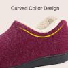 imageULTRAIDEAS Womens Indoor Loafer House Slippers with Memory Foam Ladies Warm Closed Back House Shoes with NonSlip Outdoor Rubber SoleRed