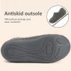 imageULTRAIDEAS Womens Indoor Loafer House Slippers with Memory Foam Ladies Warm Closed Back House Shoes with NonSlip Outdoor Rubber SoleTeddy Grey
