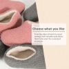 imageULTRAIDEAS Womens Indoor Loafer House Slippers with Memory Foam Ladies Warm Closed Back House Shoes with NonSlip Outdoor Rubber SoleTeddy Pink