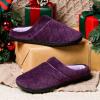 imageULTRAIDEAS Womens Indoor Terry Clog Slipper with Memory Foam SlipOn Ladies Comfy House Shoe with NonSlip Rubber SoleEggplant