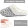 imageULTRAIDEAS Womens Lambhug Comfy Fleece House Slippers Memory Foam Slipon House Shoes Indoor OutdoorCloud Grey