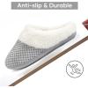 imageULTRAIDEAS Womens Lambhug Comfy Fleece House Slippers Memory Foam Slipon House Shoes Indoor OutdoorCloud Grey