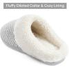 imageULTRAIDEAS Womens Lambhug Comfy Fleece House Slippers Memory Foam Slipon House Shoes Indoor OutdoorCloud Grey