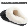 imageULTRAIDEAS Womens Lambhug Comfy Fleece House Slippers Memory Foam Slipon House Shoes Indoor OutdoorCrow Black