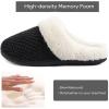 imageULTRAIDEAS Womens Lambhug Comfy Fleece House Slippers Memory Foam Slipon House Shoes Indoor OutdoorCrow Black