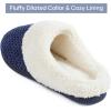 imageULTRAIDEAS Womens Lambhug Comfy Fleece House Slippers Memory Foam Slipon House Shoes Indoor OutdoorEgyptian Blue