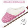 imageULTRAIDEAS Womens Lambhug Comfy Fleece House Slippers Memory Foam Slipon House Shoes Indoor OutdoorLavender Purple