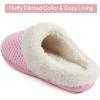 imageULTRAIDEAS Womens Lambhug Comfy Fleece House Slippers Memory Foam Slipon House Shoes Indoor OutdoorSalmon Pink