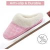imageULTRAIDEAS Womens Lambhug Comfy Fleece House Slippers Memory Foam Slipon House Shoes Indoor OutdoorSalmon Pink