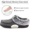 imageULTRAIDEAS Womens Memory Foam House Slippers with Hard Bottom Fur Lined House Shoes with NonSlip Rubber Sole for Indoor ampamp OutdoorDark Grey