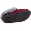 imageULTRAIDEAS Womens Memory Foam House Slippers with Hard Bottom Fur Lined House Shoes with NonSlip Rubber Sole for Indoor ampamp OutdoorMoc Red