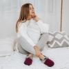 imageULTRAIDEAS Womens Memory Foam House Slippers with Hard Bottom Fur Lined House Shoes with NonSlip Rubber Sole for Indoor ampamp OutdoorRuby