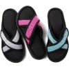 imageULTRAIDEAS Womens Memory Foam Slide Slippers Slipon Open Toe Cross Brand House Shoes with AntiSkid Rubber Sole