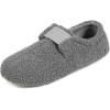 imageULTRAIDEAS Womens Soft Curly Fleece Closed Back Indoor Slippers House Slippers for Women With ElasticGrey
