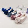 imageULTRAIDEAS Womens Velvet Ballerina Slippers Lightweight House Shoes with Bow and Indoor AntiSkid Soft Rubber SoleChampagne