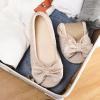 imageULTRAIDEAS Womens Velvet Ballerina Slippers Lightweight House Shoes with Bow and Indoor AntiSkid Soft Rubber SoleChampagne