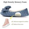 imageULTRAIDEAS Womens Velvet Ballerina Slippers Lightweight House Shoes with Bow and Indoor AntiSkid Soft Rubber SoleGrey