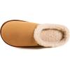 imageULTRAIDEAS Womens Warm Memory Foam Slippers Slipon Ladies Slippers with NonSlip Rubber SoleSuede Fleece Lined Indoor House ShoesCamel