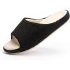 imageChantomoo Womens Slipper Memory Foam Slippers Comfy House Slippers Rubber Sole Bedroom Cozy Indoor Outdoor Home Slipper SlidesBlack
