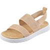 imageLulex Girls Sandals Kids Strap Flat Sandals OpenToe Casual Shoes with Elastic Straps