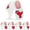 imageNineCiFun Christmas Slippers for Women Monogrammed Memory Foam House Slippers Santa hat Retro Soft Plush Warm Slipon Indoor Slippers Personalized Birthday Gifts shoesY