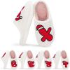 imageNineCiFun Christmas Slippers for Women Monogrammed Memory Foam House Slippers Santa hat Retro Soft Plush Warm Slipon Indoor Slippers Personalized Birthday Gifts shoesX