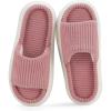 imageNineCiFun Unisex House Slippers Memory Foam Open toe Summer Slippers for Men and Women Corduroy Platform Slippers for Indoor and Outdoor UsePink