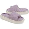 imageNineCiFun Unisex House Slippers Memory Foam Open toe Summer Slippers for Men and Women Corduroy Platform Slippers for Indoor and Outdoor UsePurple