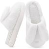 imageNineCiFun Womens Bunny Slippers Memory Foam House Plush Fluffy Rabbit Slippers Comfy Fuzzy Faux Fur Lining Indoor Animal Bedroom ShoesWhite