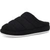 imageNineCiFun Womens Fuzzy House Slippers Corduroy Memory Foam Slippers Warm Slip On Comfy Bedroom Slippers Indoor Outdoor ShoesBlack