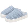 imageNineCiFun Womens House Shoes Warm Memory Foam Slippers for Women Indoor Soft Fleece Lined Womens SlippersBlue