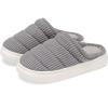 imageNineCiFun Womens House Shoes Warm Memory Foam Slippers for Women Indoor Soft Fleece Lined Womens SlippersGrey