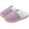 imageNineCiFun Womens House Slippers Memory Foam Bedroom Slippers Indoor Outdoor Slip On Home Shoes with Soft Terry LiningViolet