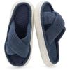 imageNineCiFun Womens House Slippers Open Toe Slide Slippers for Women Summer Slippers Memory Foam House Shoes with Cross Band Platform Slippers for Indoor and Outdoor UseNavy