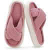 imageNineCiFun Womens House Slippers Open Toe Slide Slippers for Women Summer Slippers Memory Foam House Shoes with Cross Band Platform Slippers for Indoor and Outdoor UsePink